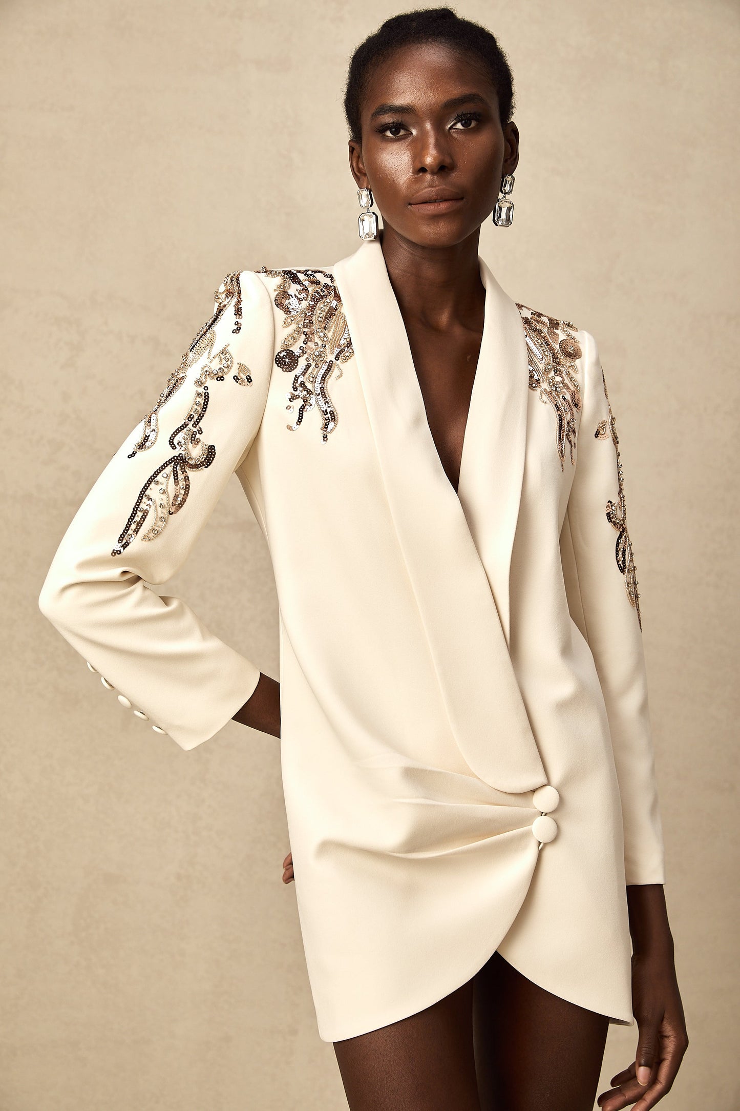 Alana | Embellished Blazer Dress