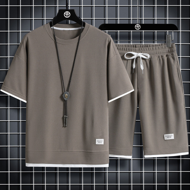 Brown t-shirt and shorts set