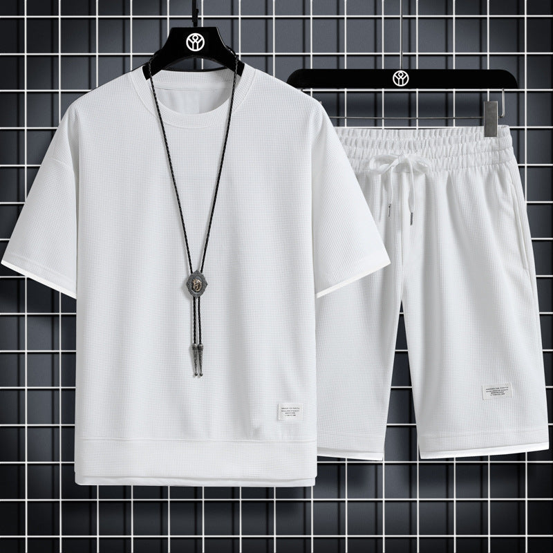 White t-shirt and shorts set