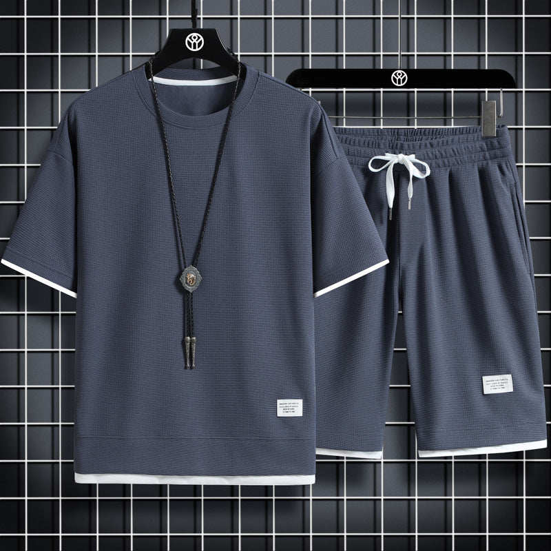Navy t-shirt and shorts set