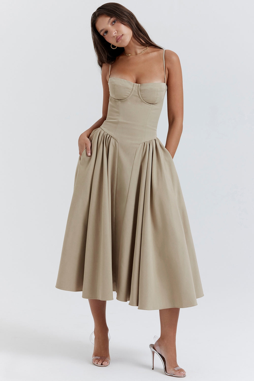 Julie | Corset Midi Dress