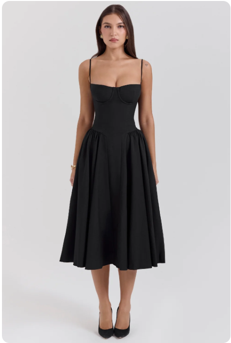 Julie | Corset Midi Dress