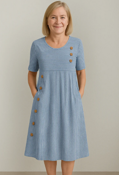 Zinovia | Striped Midi Dress