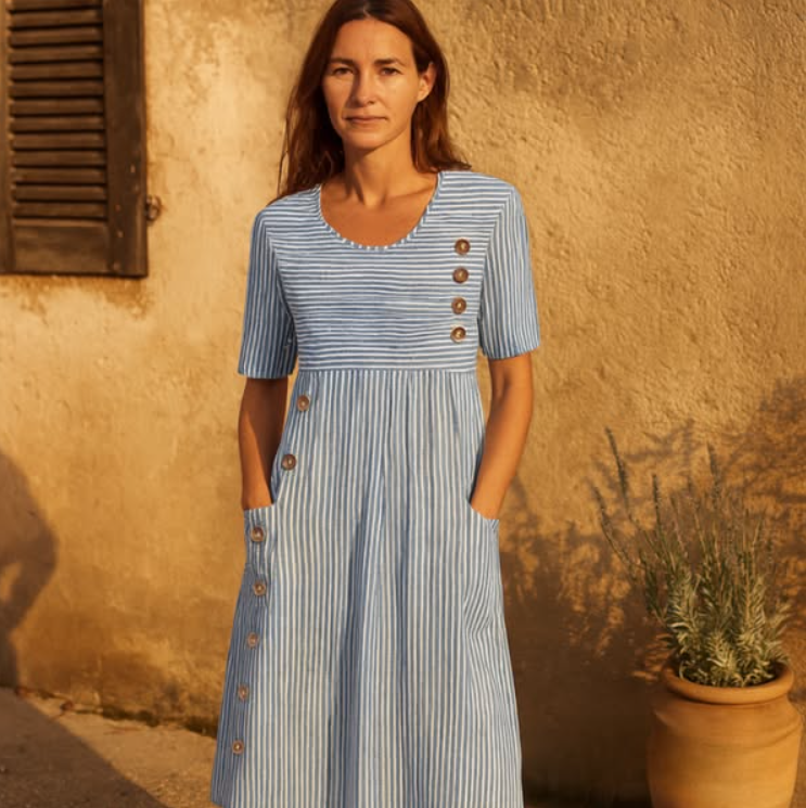 Zinovia | Striped Midi Dress