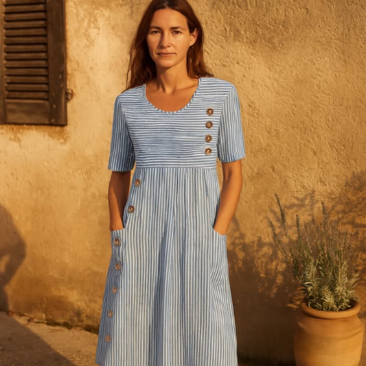 Zinovia | Striped Midi Dress