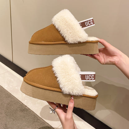 Zinnia | Faux Fur Platform Slippers