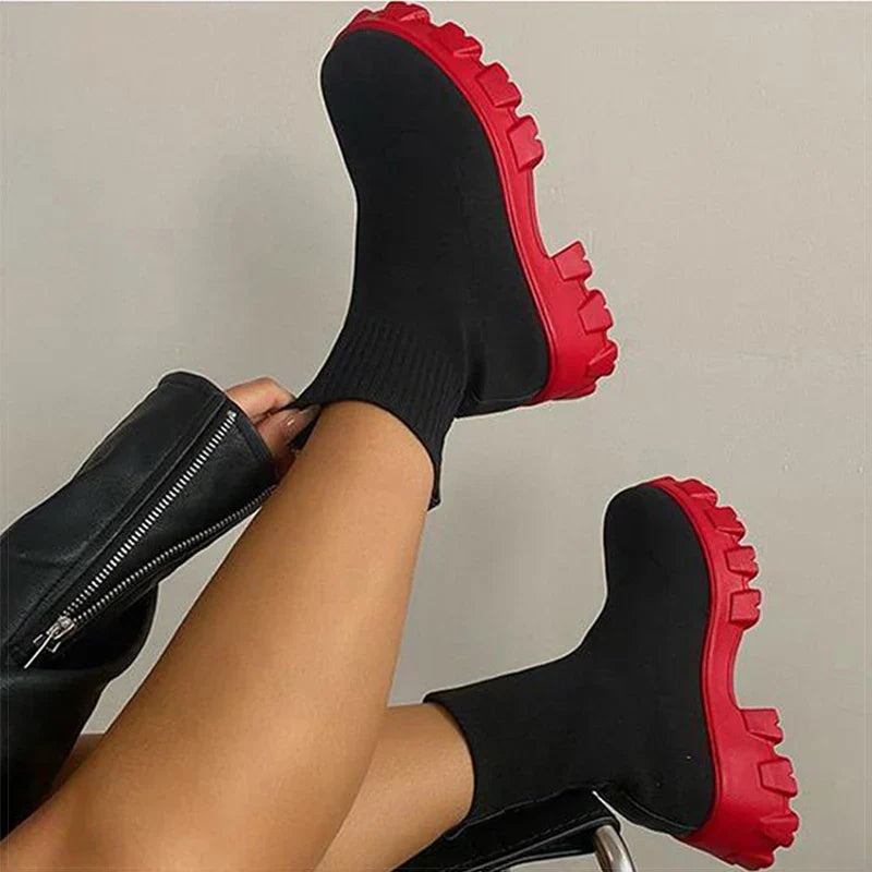Bold Walk | Chunky Sock Boots