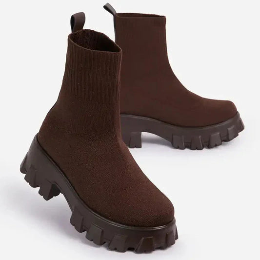 Bold Walk | Chunky Sock Boots