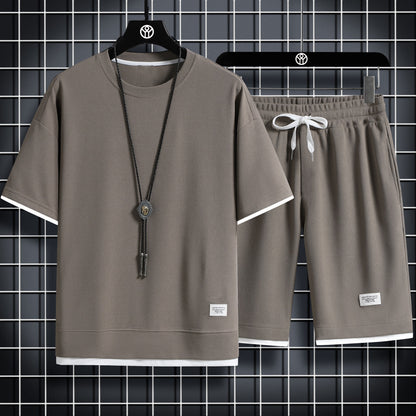 Brown t-shirt and shorts set