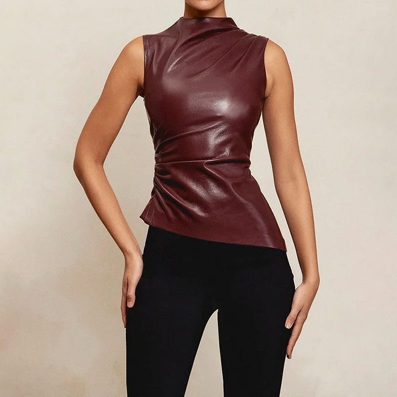 Yara™ | Faux Leather Top