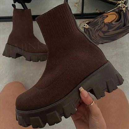 Bold Walk | Chunky Sock Boots