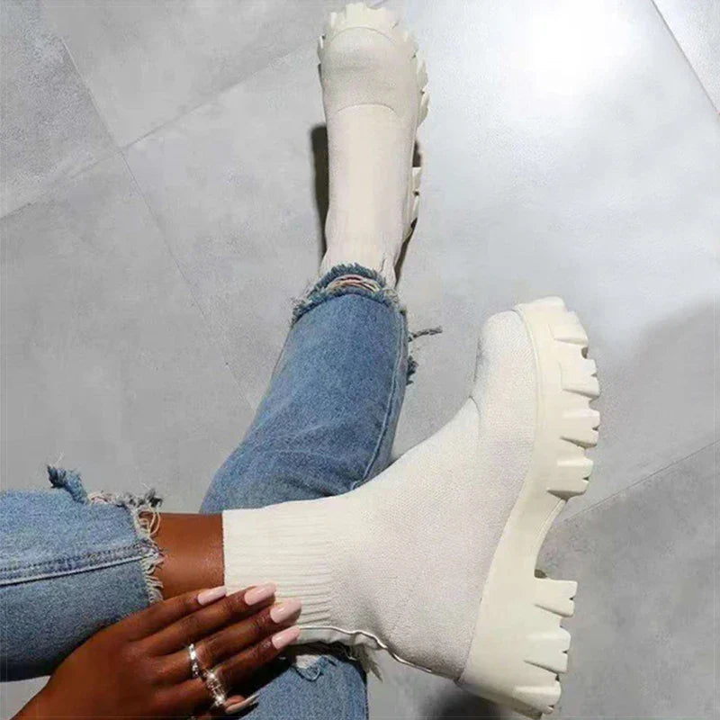 Bold Walk | Chunky Sock Boots