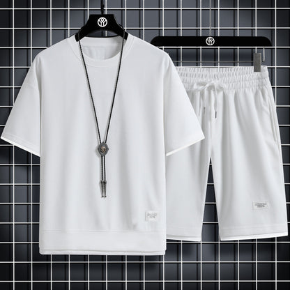 White t-shirt and shorts set