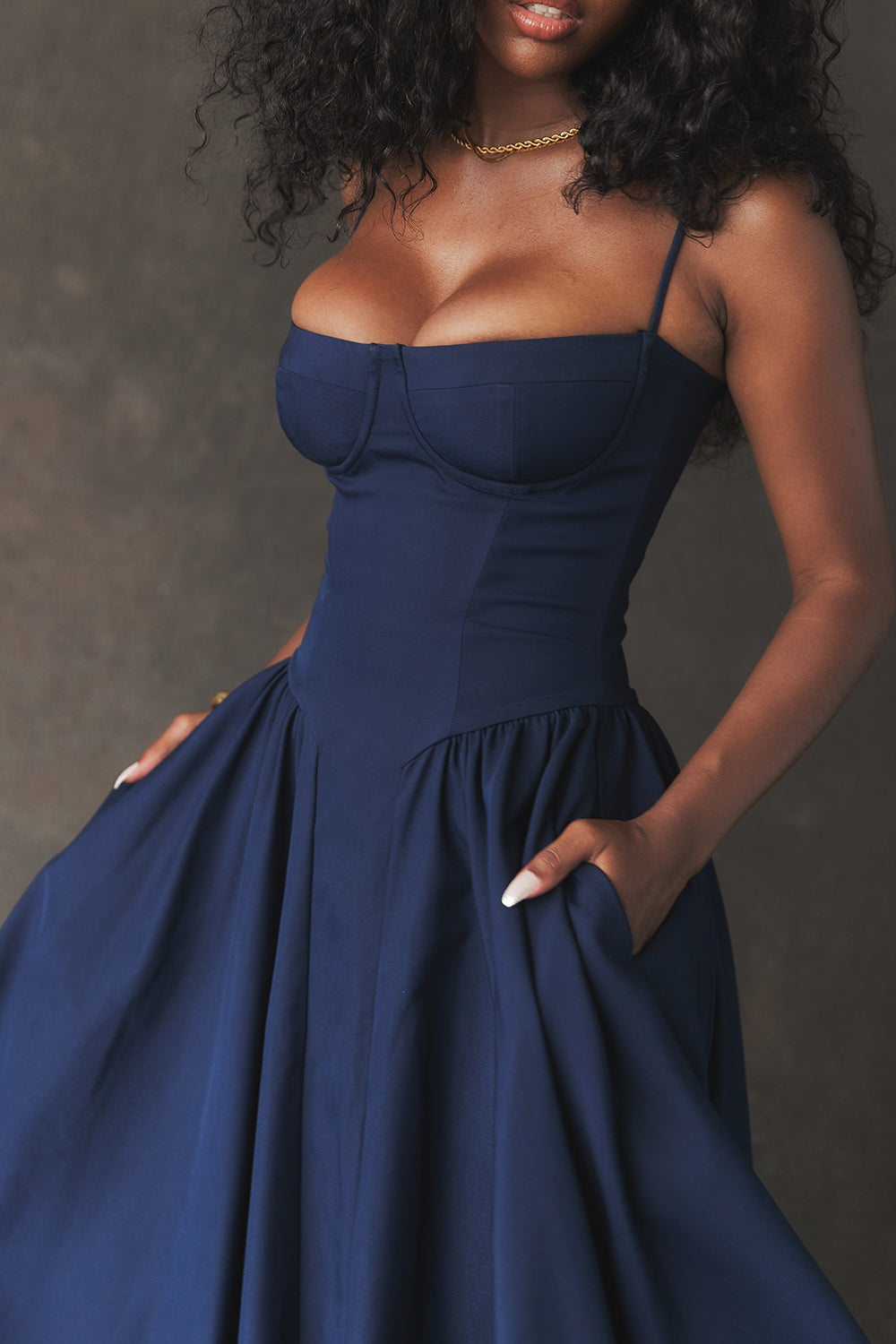 Julie | Corset Midi Dress