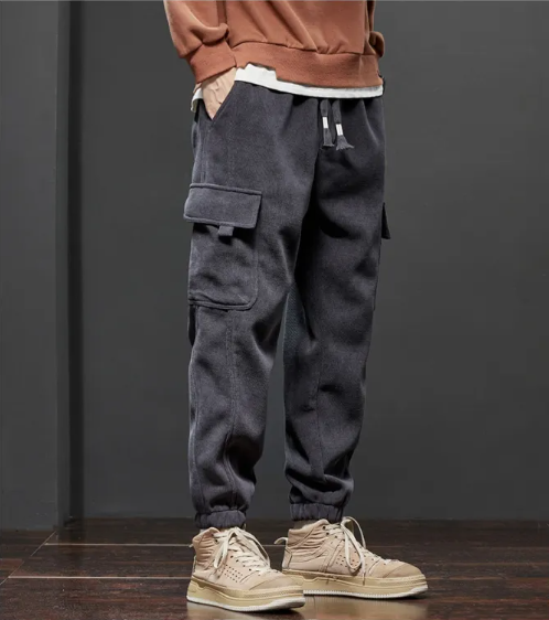 Hi-Power Cargo Joggers featuring an elastic waist closure for a flexible and secure fit.