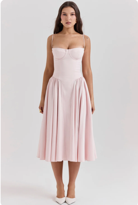 Julie | Corset Midi Dress