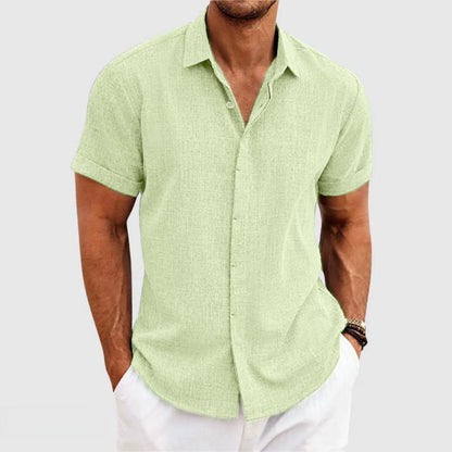 Durable, high-quality linen shirt offering comfort and breathability.