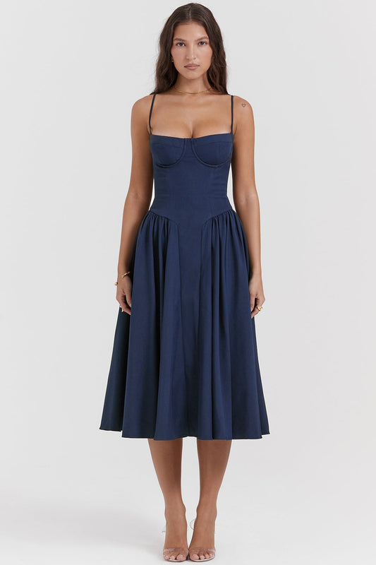 Julie | Corset Midi Dress
