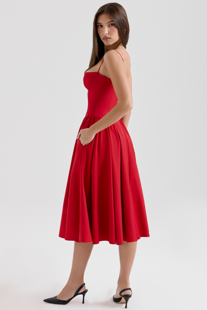 Julie | Corset Midi Dress