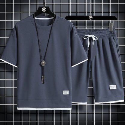 Navy t-shirt and shorts set 