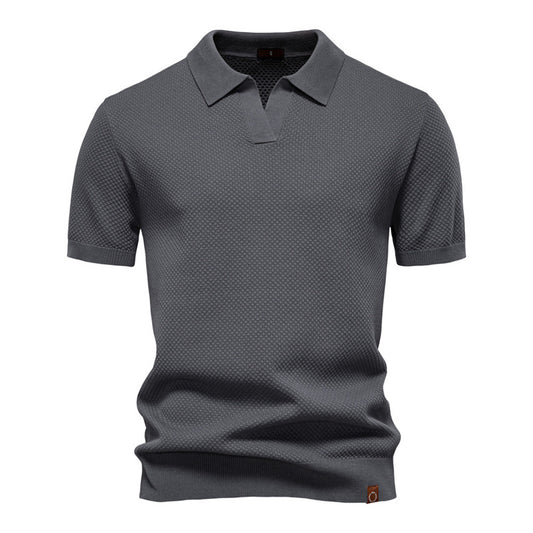 Silas | Textured Polo Shirt