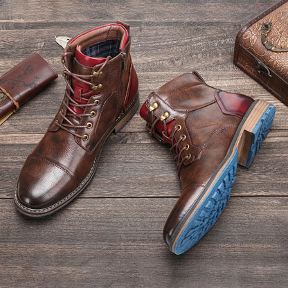 Durable and stylish men's Oxford boots made from premium leather.