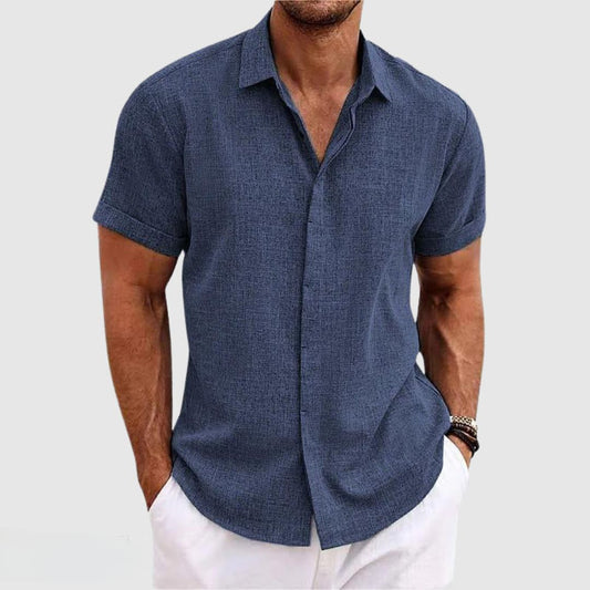 High-quality linen shirt, perfect for hot weather and casual outings.