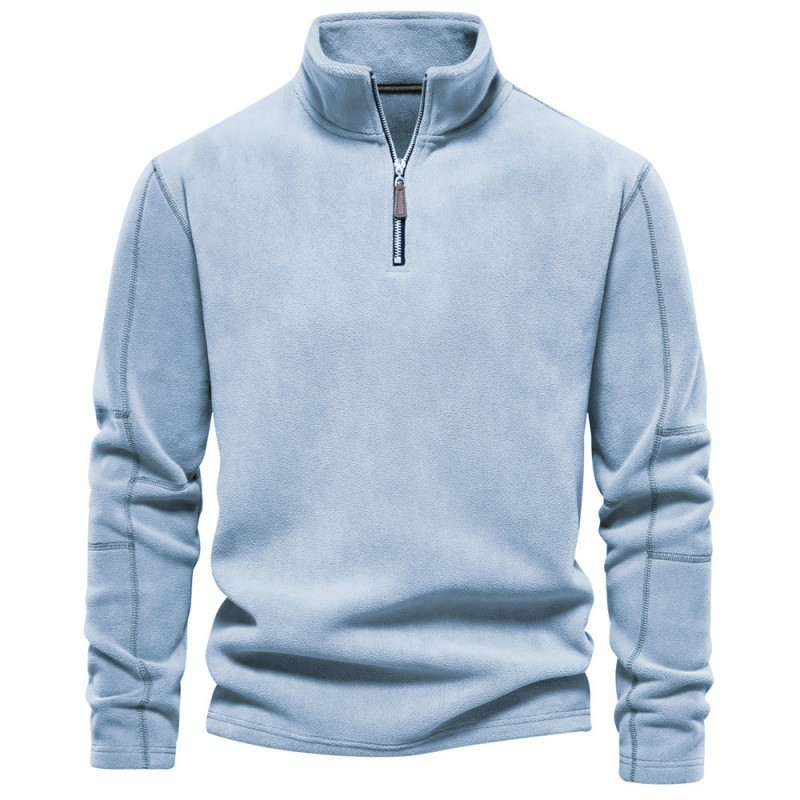 Buy this stylish quarter-zip fleece sweater, ideal for everyday comfort and layering during cooler months.