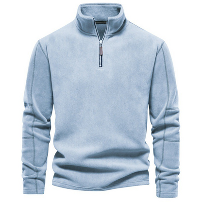 Buy this stylish quarter-zip fleece sweater, ideal for everyday comfort and layering during cooler months.