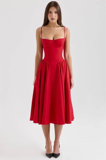Julie | Corset Midi Dress