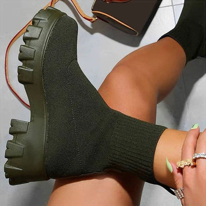 Bold Walk | Chunky Sock Boots