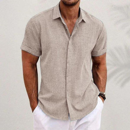 Classic linen shirt designed for both casual and elegant summer events.