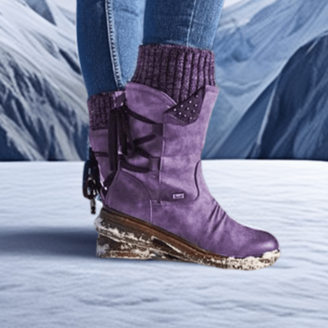 Orthopedic boots with a stylish design for winter, offering comfort and support.