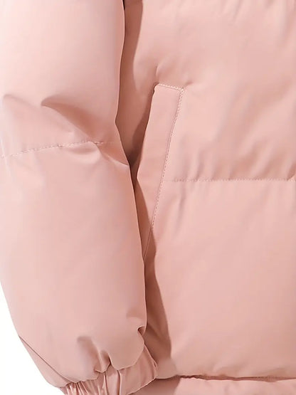 Soft pink winter coat with excellent insulation to keep you warm during chilly days.