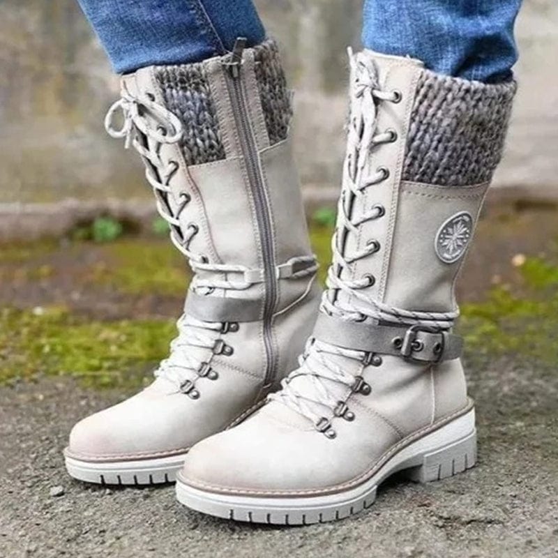 These boots offer both warmth and comfort with a stylish design, perfect for cold weather.