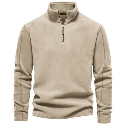 Stay warm with this ultra-soft fleece sweater featuring a quarter zipper, designed for Canadian winters.