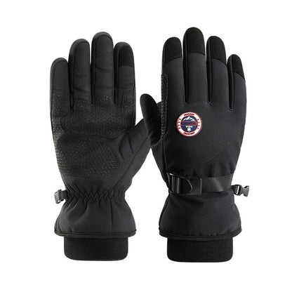 black winter gloves