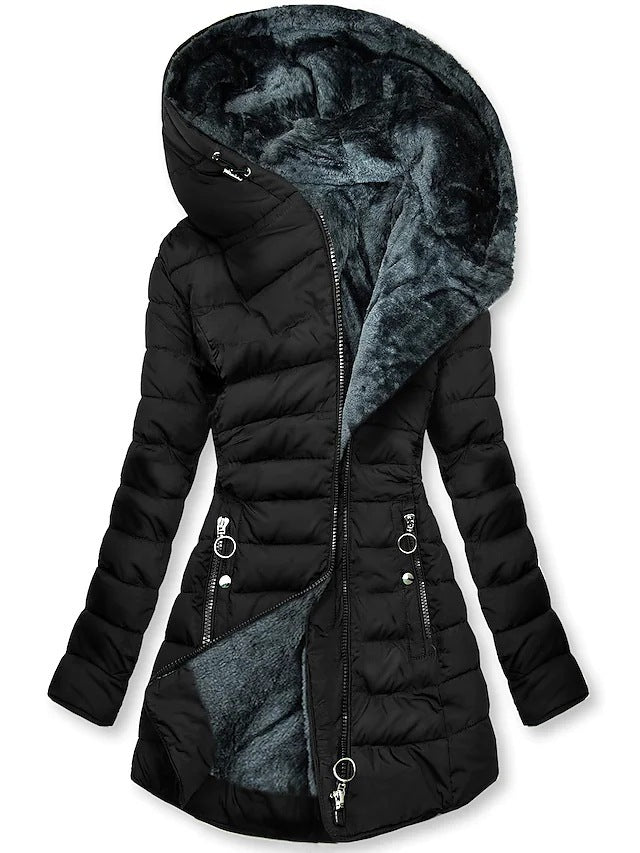 warm winter coat in black