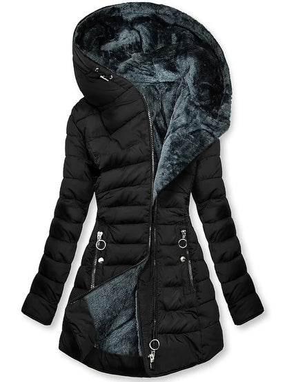 warm winter coat in black