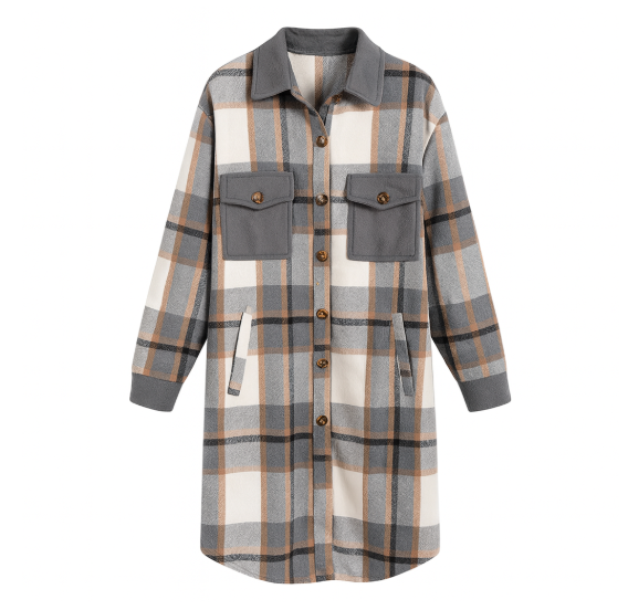 Bridgette | Plaid Luxe Coat