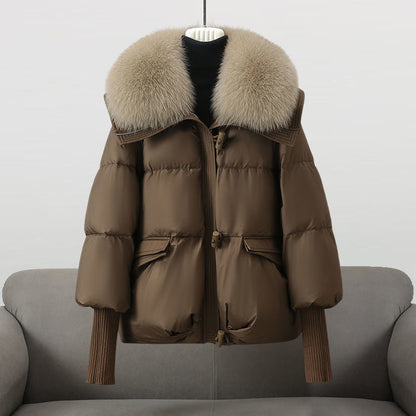 brown fur coat