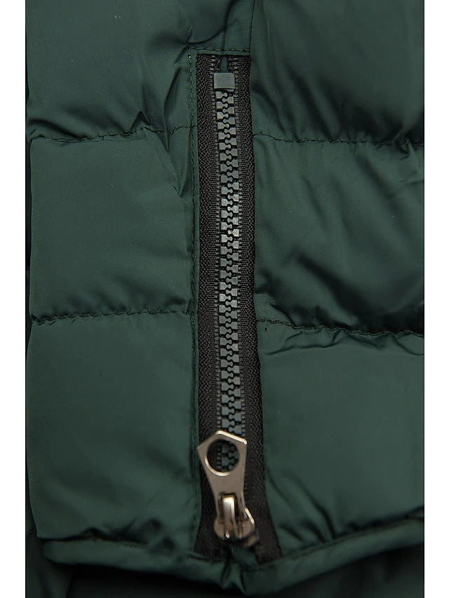 dark green jacket with zipper