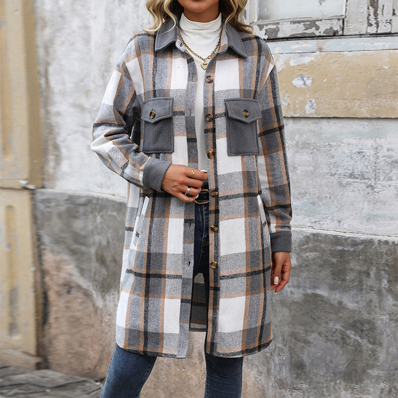 gray plaid jacket