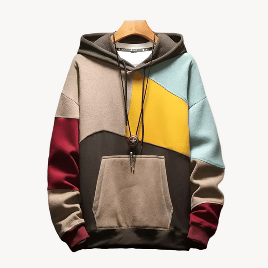 multi-coloured hoodie