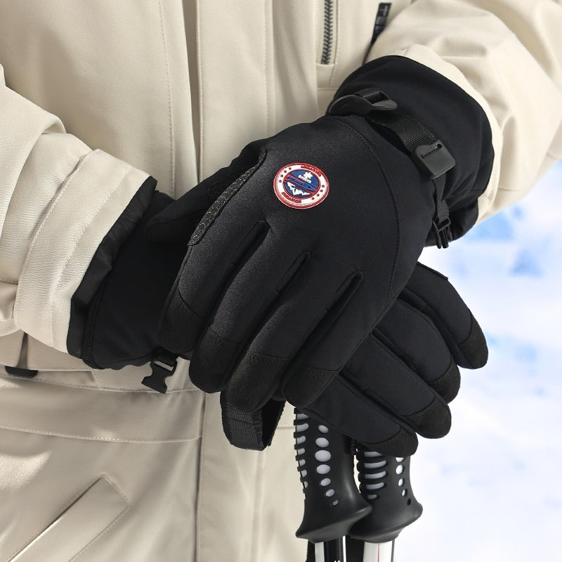 black winter gloves